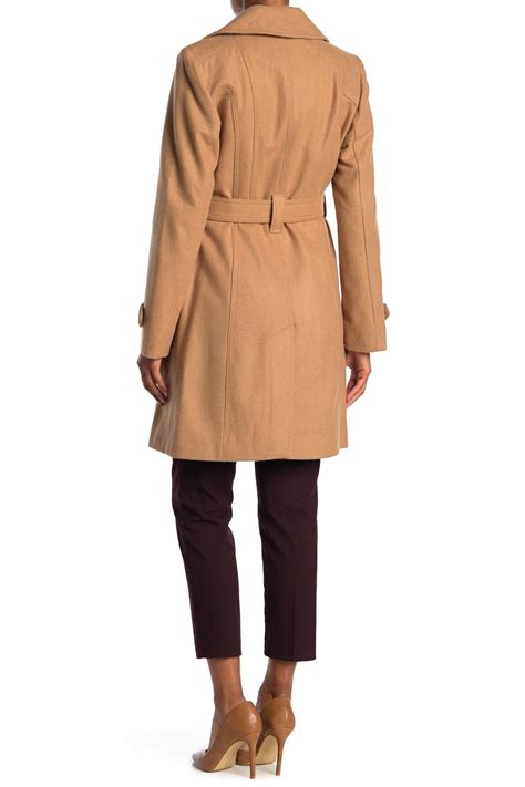 michael kors wool blend belted coat|michael kors camel coat.